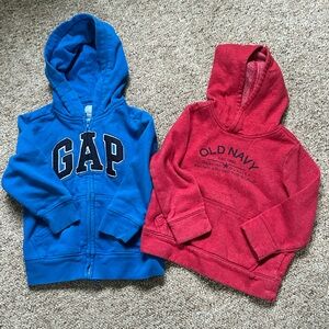 Old Navy and Gap Hooded Sweatshirt bundle 3t